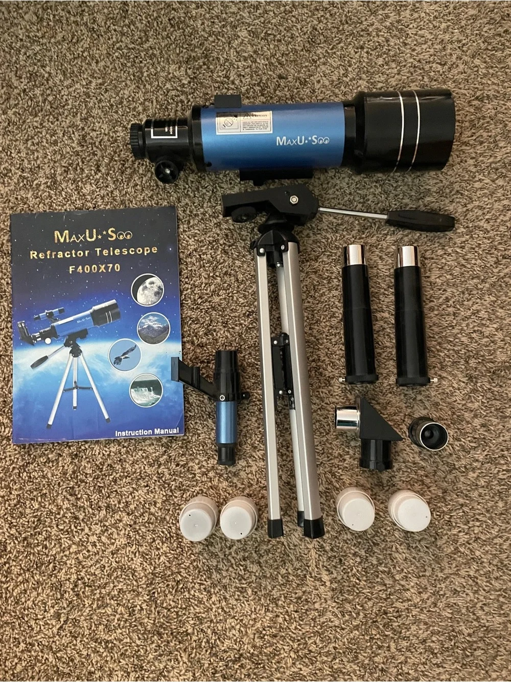 Blue Refractor Telescope F400x70